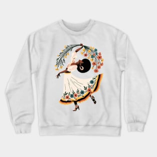 Folk Woman Dancing Crewneck Sweatshirt